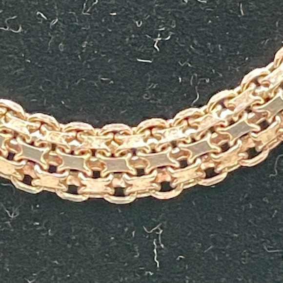 Milor 925 Italy Signed Sterling Silver Bismarck Chain Necklace Unisex - Picture 3 of 10